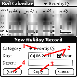 Create holiday record