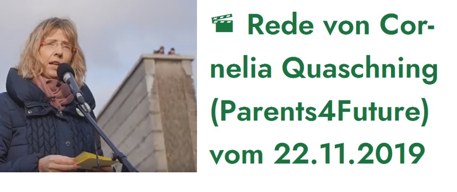 Rede von Cornelia Quaschning von Parents For Future vom 22.11.2019