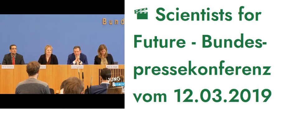 Scientists for Future - Bundespressekonferenz vom 12.03.2019