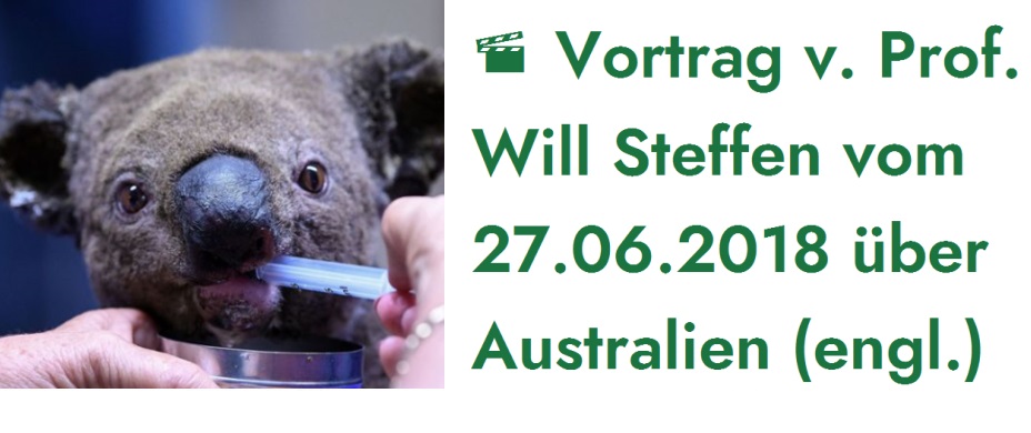 Vortrag von Prof. Will Steffen vom 27.06.2019 mit Schwerpunkt Australien (Englisch)